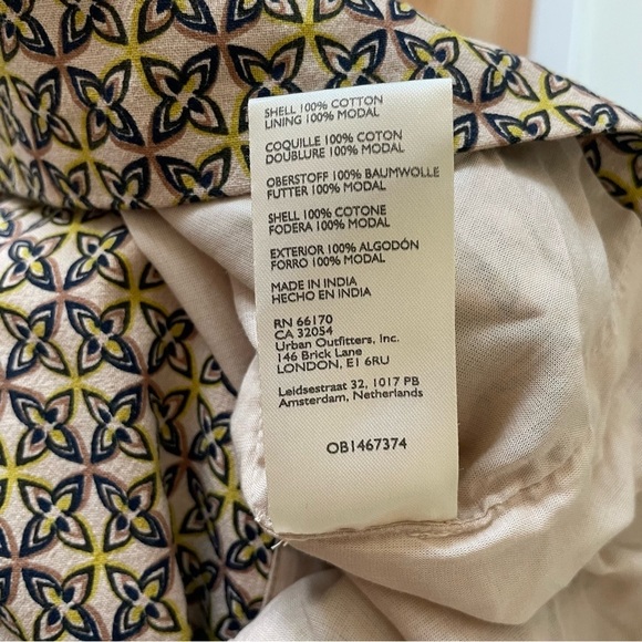 Free People Louie Blazer Halter Ivory Combo Printed Cotton Mini Dress NWT Size L - Picture 11 of 11